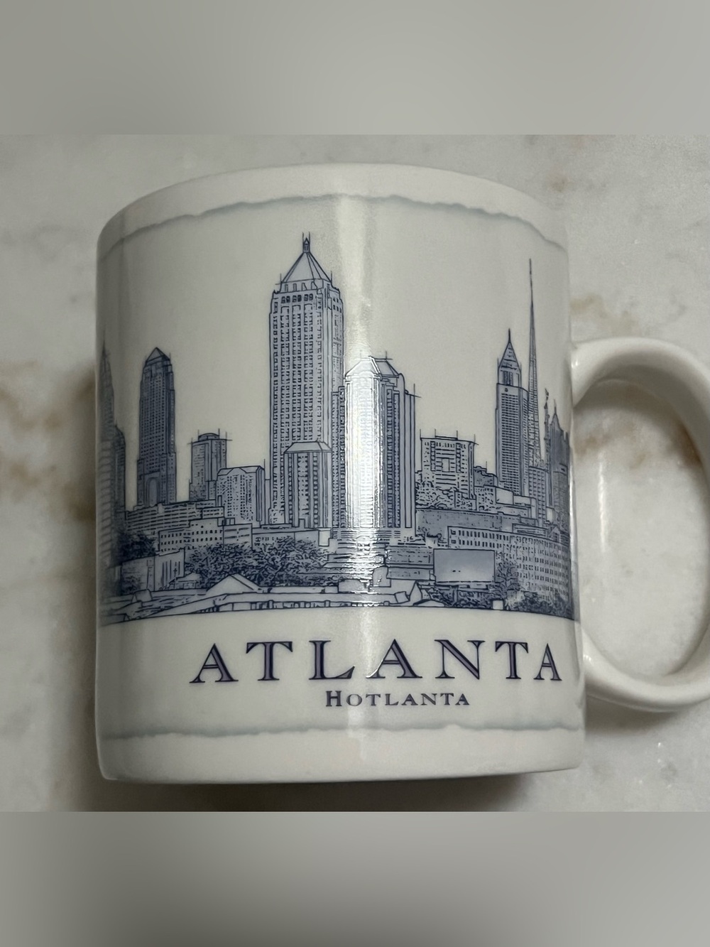 Starbucks Architect Series Atlanta Hotlanta Cityscape Blue Mug 2006 18oz Skyline